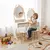 Tocador Chico Con Luces Infantil Madera Maquillaje Niñas + Silla Banquito en internet