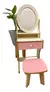 Tocador Infantil Madera Maquillaje Niñas + Silla Banquito