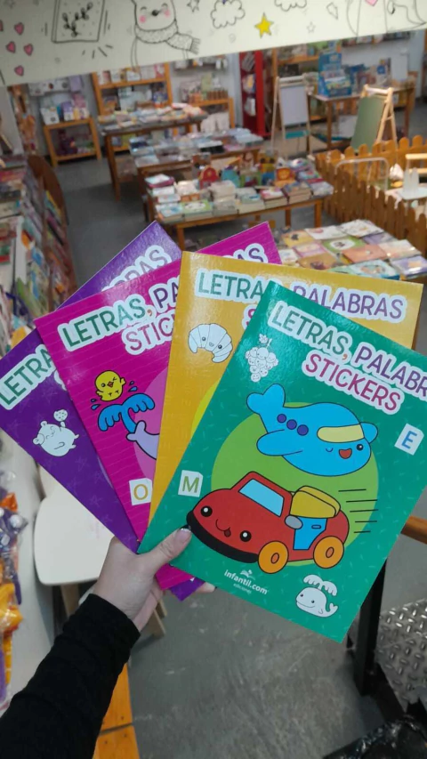 Libro Infantil, Letras, Palabras, Stikers, Libro Con Actividades