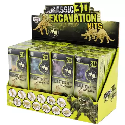 Kit Excavación Con Mini Dinosaurio Y Esqueleto Fósil