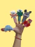 Pack Titeres Titere Dedo X5 Tela Personajes Animales Bebes