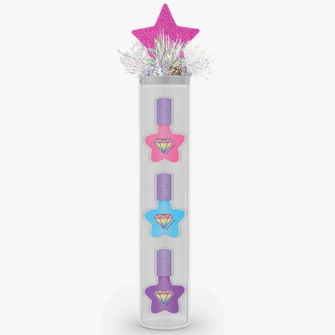 Set Maquillaje Cosmética Infantil Tubo con 3 Esmaltes