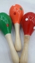 Maracas Infantil De Madera Coloridas Instrumento Musical