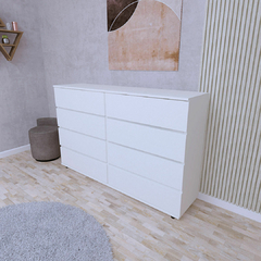 Comoda Cajonera Moderna Minimalista 140 8 Cajones Dormitorio - comprar online