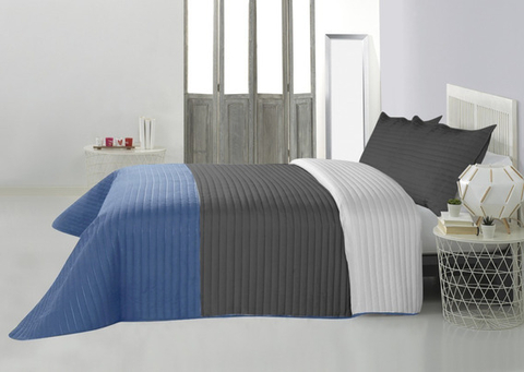 Kavanagh Cubrecama Twin Quilt Tricolor (CUB101KV)