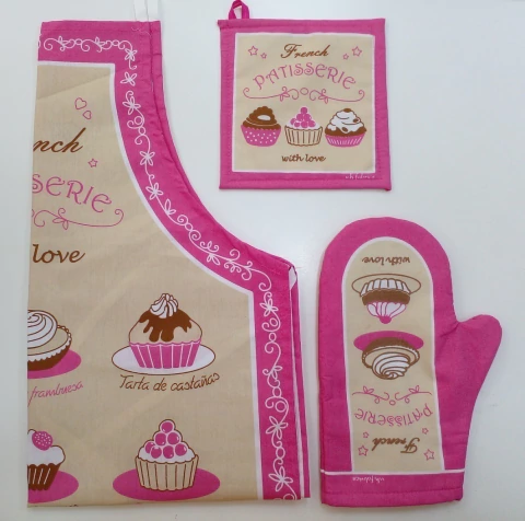 VH Fabrics Set de Cocina Algodon Estampado (SET002VH)