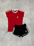 Conjunto Babylook + Shorts Moletinho - Cash Outlet