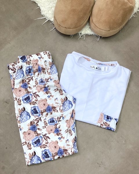 ANASTASIA ROSAS CELESTES LARGO - PIJAMA (Arma tu conjunto)