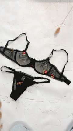 BOMBACHA VAINILLA NEGRO BORDADO - comprar online