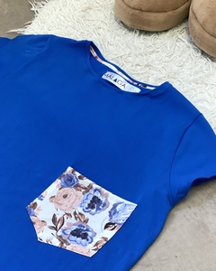 Imagen de ANASTASIA AZUL ROSAS CELESTES LARGO - PIJAMA (Arma tu conjunto)