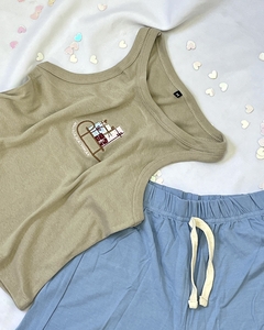 TRINEO CELESTE - PIJAMA - SET COMPLETO en internet