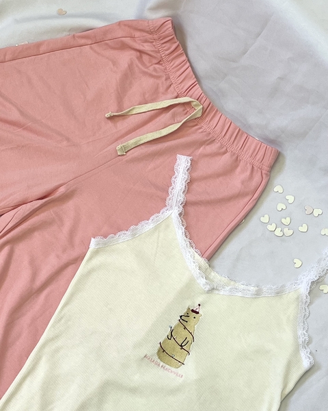 OSITO ROSA - PIJAMA - SET COMPLETO