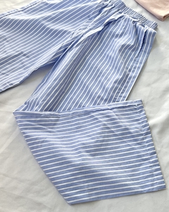 CROISSANT RAYADO CELESTE - PIJAMA - SET COMPLETO - tienda online