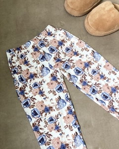 PANTALON ANASTASIA ROSAS CELESTES TALLE XL - SEGUNDA - comprar online