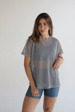 BLUSA ARRASTÃO MEL CINZA