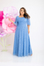 Vestido esmeralda-Azul celeste - comprar online