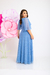 Vestido esmeralda-Azul celeste - Modas Elas - Vestindo Princesas