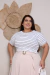 Basiquinhas plus size off listrado - comprar online