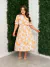 Vestido Marisol - floral laranja - comprar online