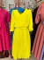 Vestido midi plissado cor verde lima achadinhos na internet
