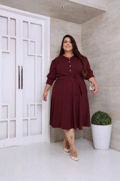VESTIDO PLUS SIZE ALICE- VINHO - comprar online