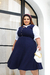 Vestido plus size Valentina -Azul marinho - comprar online