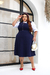 Vestido plus size Valentina -Azul marinho na internet