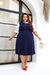 Vestido plus size Valentina -Azul marinho - comprar online