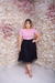 Saia Cris preto tule com poa maior - comprar online