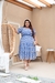 Vestido Plus size Eduarda -azul bicolor - loja online