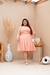VESTIDO PLUS SIZE NOEMI -CORAL - Modas Elas - Vestindo Princesas