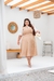 Vestido plus size Valentina -Bege - loja online