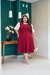 Vestido plus size Valentina -Vinho - comprar online