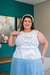 Regata plus size em ribana branco listrado - comprar online