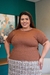 Basiquinhas plus size marrom liso - comprar online