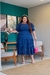 Vestido Plus size Eduarda azul marinho - Modas Elas - Vestindo Princesas