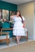 Vestido Plus size Violeta branco - Modas Elas - Vestindo Princesas