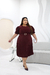 Vestido plus size ketlen- Vinho