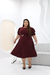 Vestido plus size ketlen- Vinho - loja online