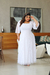 Vestido plus size esmeralda- Branco