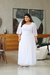 Vestido plus size esmeralda- Branco - Modas Elas - Vestindo Princesas