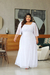 Vestido plus size esmeralda- Branco - comprar online