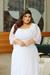 Vestido plus size esmeralda- Branco - loja online