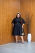 VESTIDO PLUS SIZE RAISSA RISCA DE GIZ -PRETO - Modas Elas - Vestindo Princesas