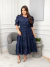 Vestido Eduarda -Marinho liso