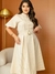 VESTIDO RAISSA RISACA DE GIZ -BEGE - loja online