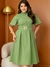VESTIDO RAISSA RISACA DE GIZ -VERDE - Modas Elas - Vestindo Princesas