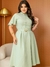 VESTIDO RAISSA - VERDE LISO - Modas Elas - Vestindo Princesas