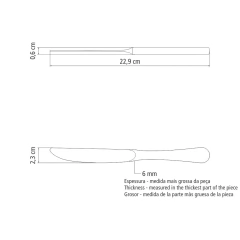 CUCHILLO DE MESA ZURIQUE 63986/030 - tienda en línea