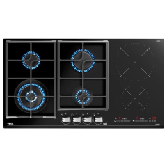PARRILLA DE VITROCERÁMICA HÍBRIDA GAS E INDUCCIÓN CON 6 ZONAS DE COCCIÓN JZC 96342 BBB BK 220V TEKA en internet